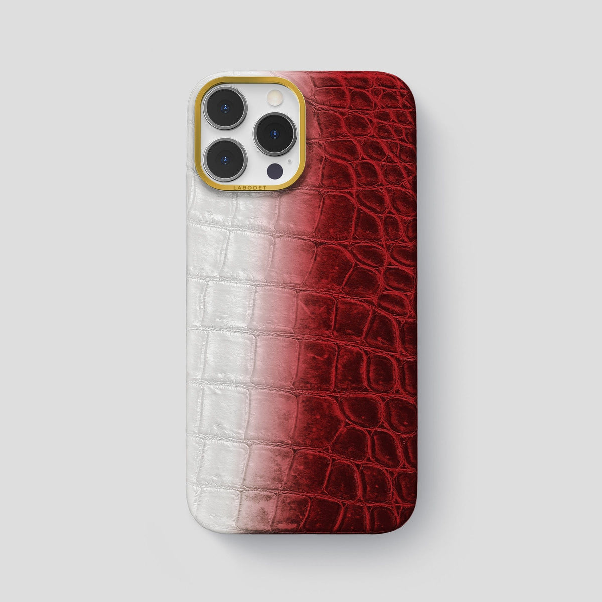 Red iPhone 13 Pro Max Himalaya Classic Case with Gold Metal -1 | Red-Gold
