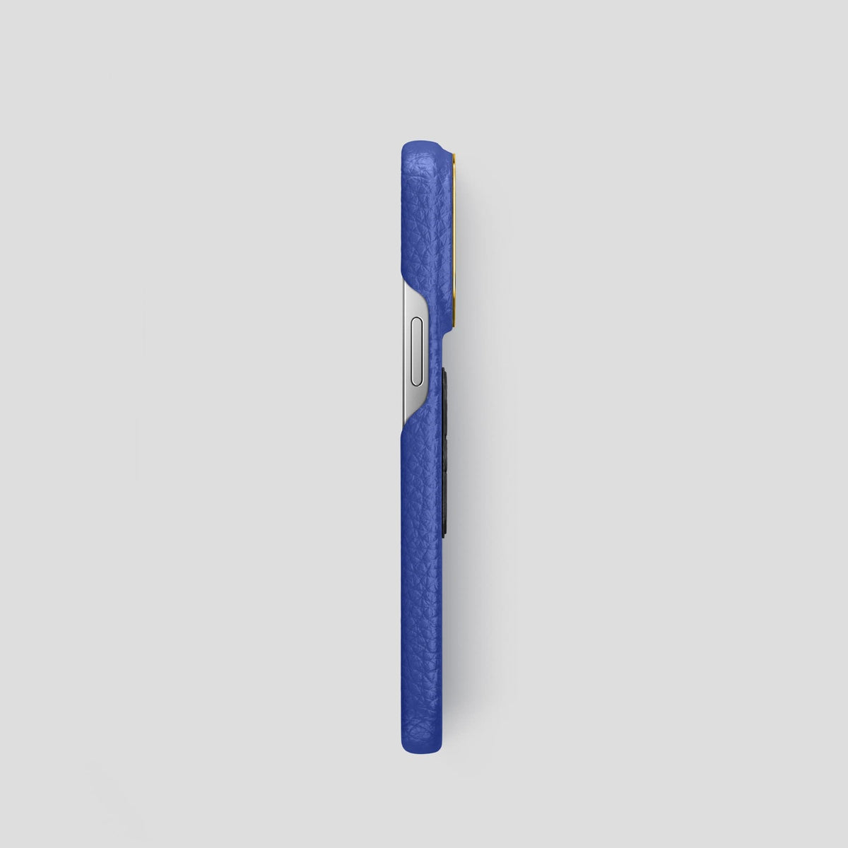 Royal Blue iPhone 13 Pro Classic Case Calf with Gold Metal -3 | Royal-Blue-Gold