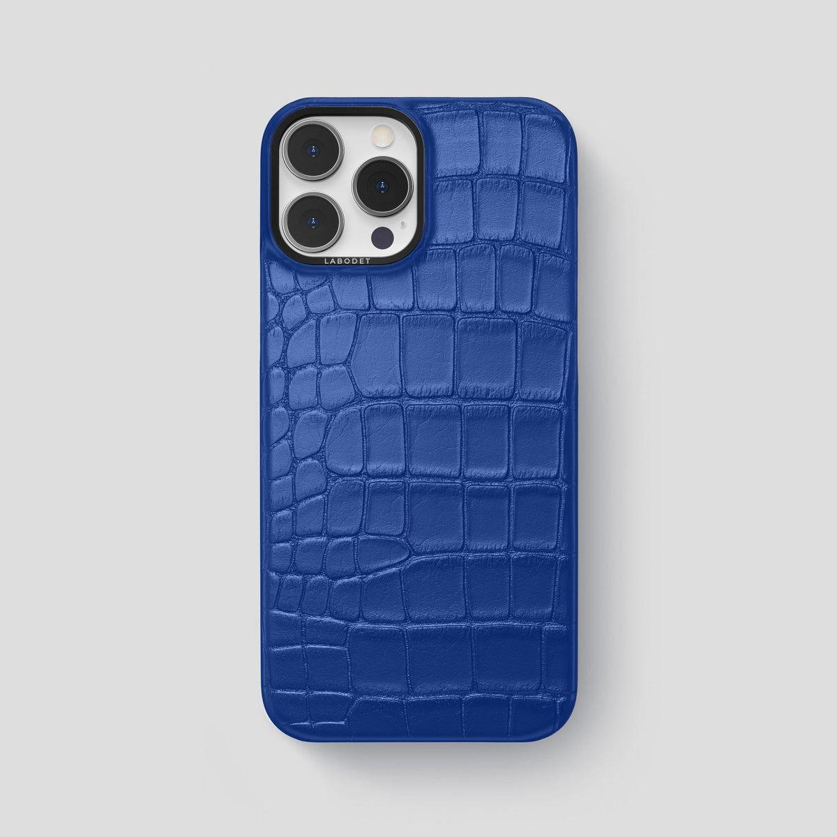 Royal Blue iPhone 13 Pro Max Classic Case Alligator with Black Metal -1 | Royal-Blue-Black