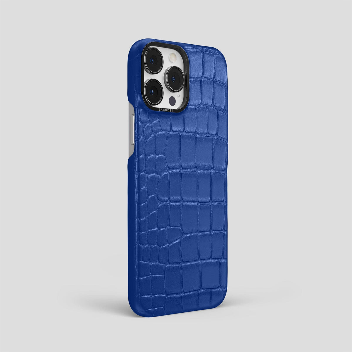 Royal Blue iPhone 13 Pro Max Classic Case Alligator with Black Metal -2 | Royal-Blue-Black