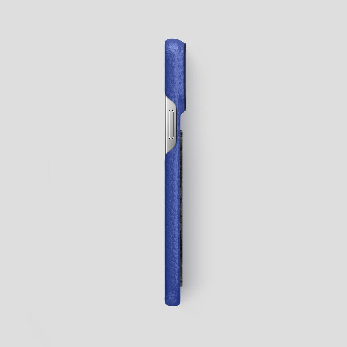 Royal Blue iPhone 13 Pro Max Classic Case Calf with Black Metal -3 | Royal-Blue-Black