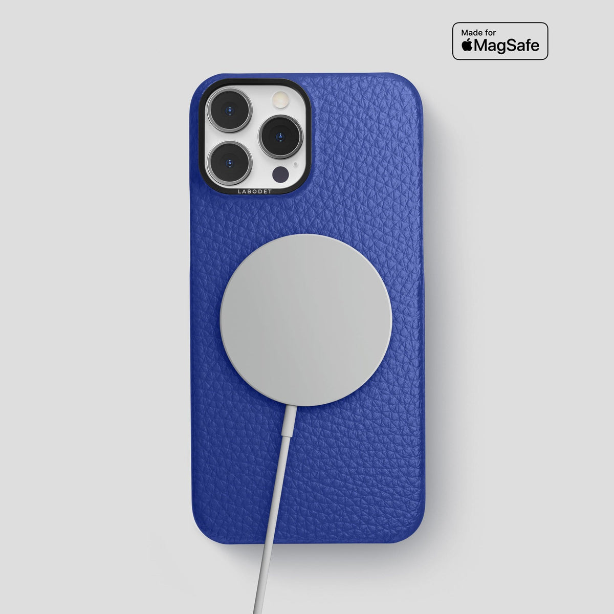 Royal Blue iPhone 13 Pro Max Classic Case Calf with Black Metal -5 | Royal-Blue-Black