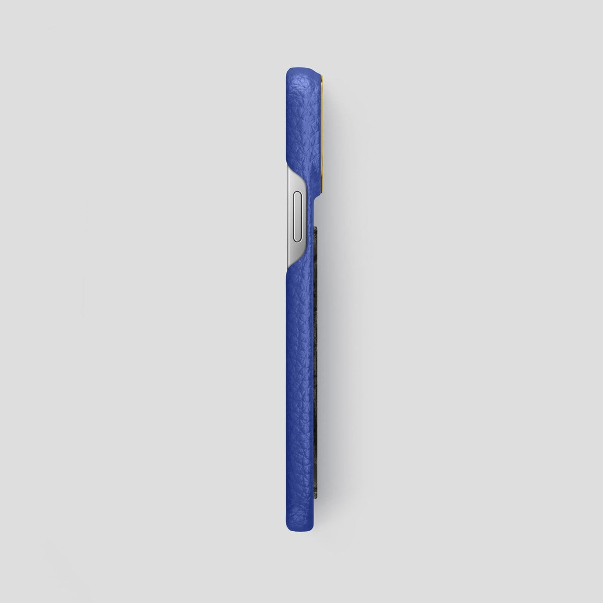 Royal Blue iPhone 13 Pro Max Classic Case Calf with Gold Metal -3 | Royal-Blue-Gold