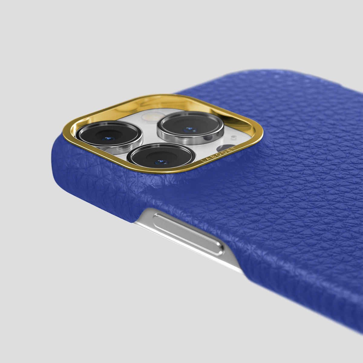 Royal Blue iPhone 13 Pro Max Classic Case Calf with Gold Metal -6 | Royal-Blue-Gold