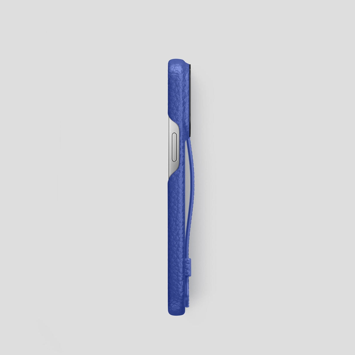 Royal Blue iPhone 13 Pro Strap Case Calf with Black Metal -3 | Royal-Blue-Black