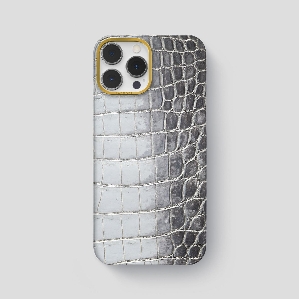 Silver iPhone 13 Pro Max Himalaya Classic Case with Gold Metal -1 | Silver-Gold