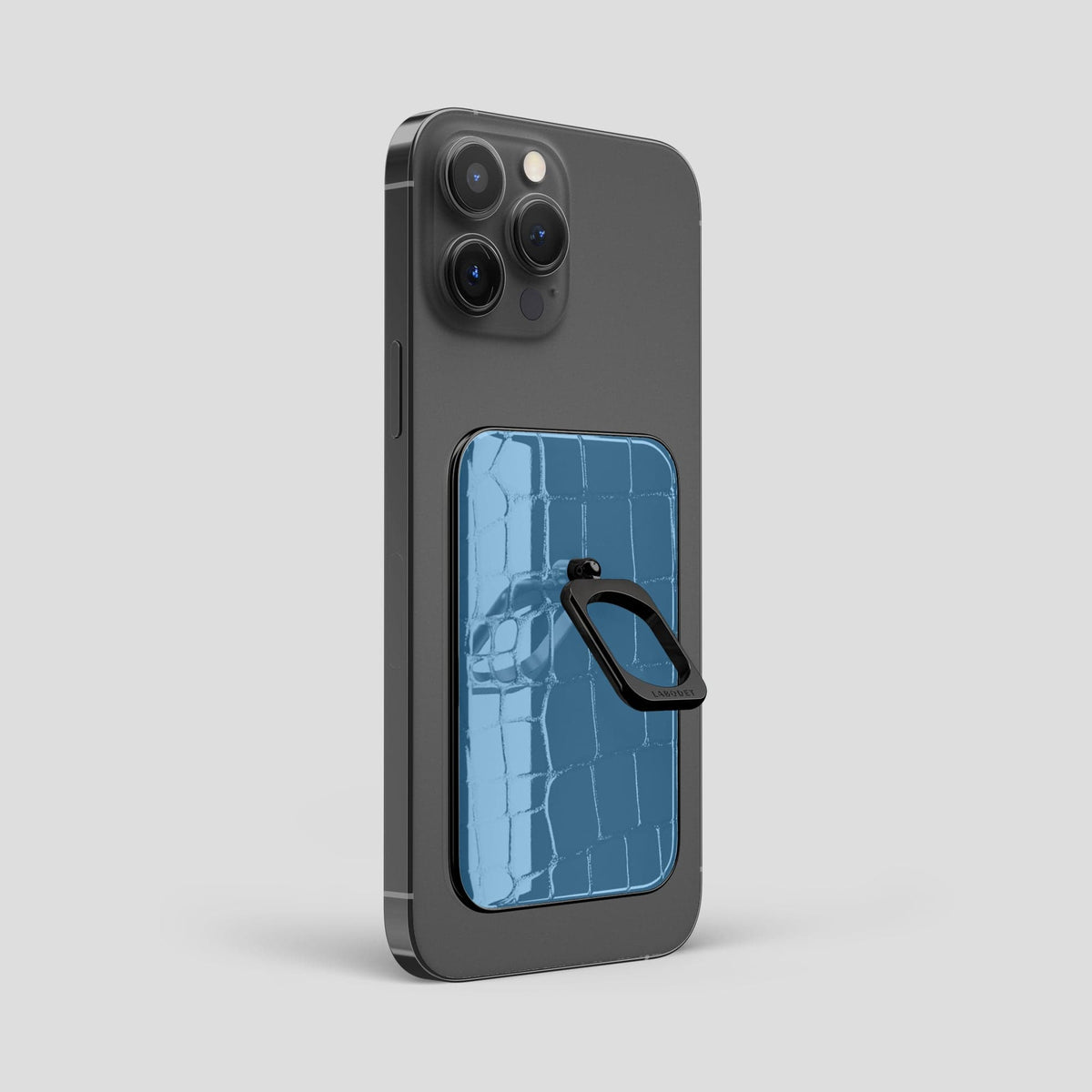 Turquoise-Blue MagSafe Ring iPhone 13 Pro Max with Black Metal -1 | Turquoise-Blue-Black