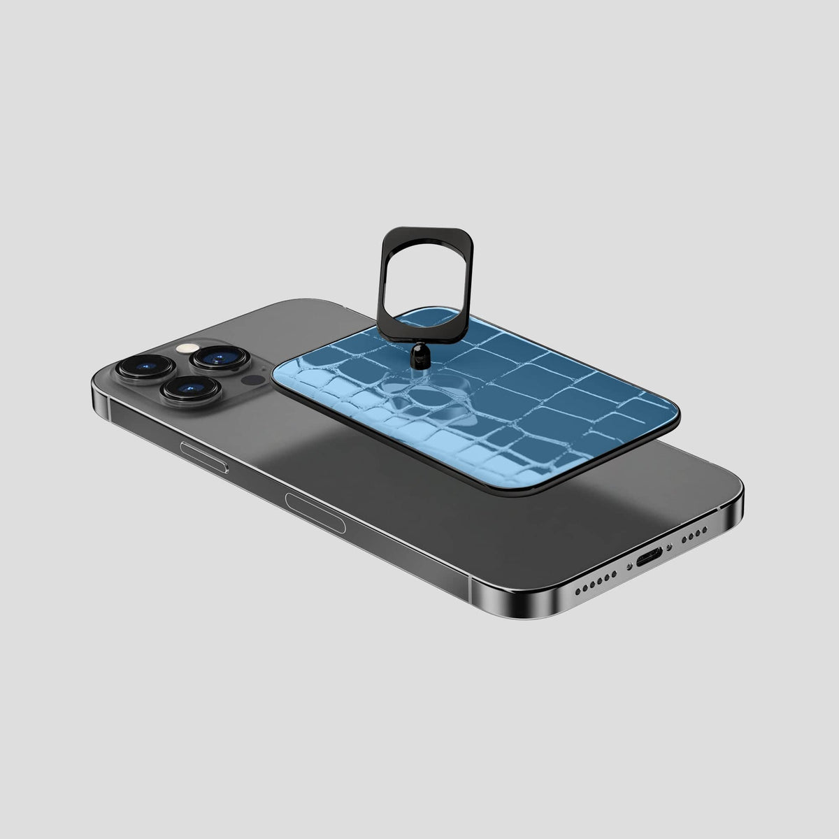 Turquoise-Blue MagSafe Ring iPhone 13 Pro Max with Black Metal -4 | Turquoise-Blue-Black