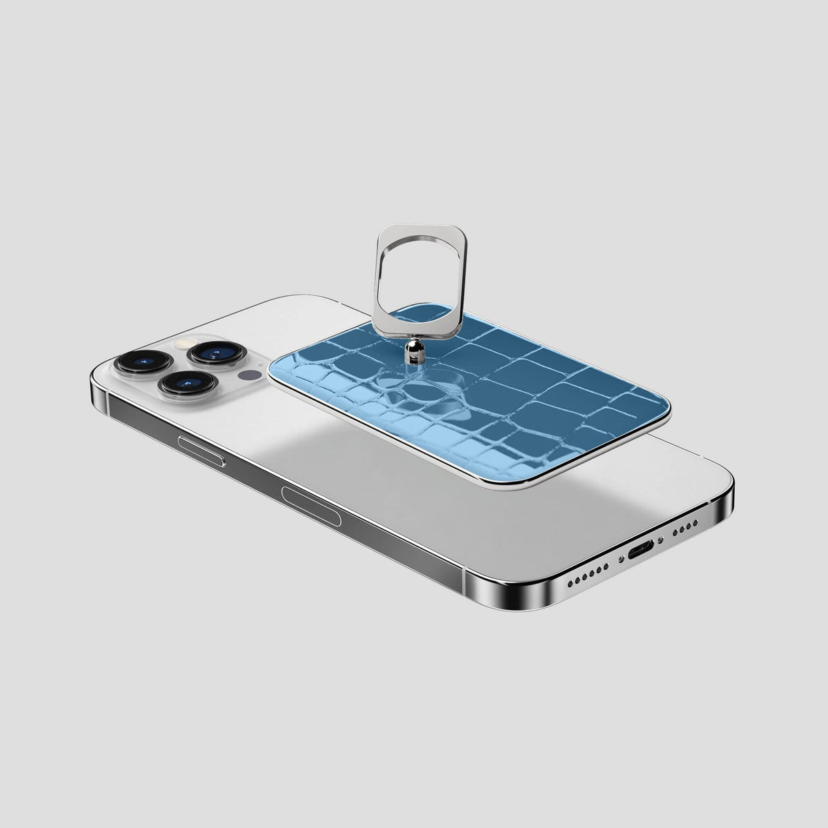 Turquoise-Blue MagSafe Ring iPhone 13 Pro Max with Steel Metal -4 | Turquoise-Blue-Steel