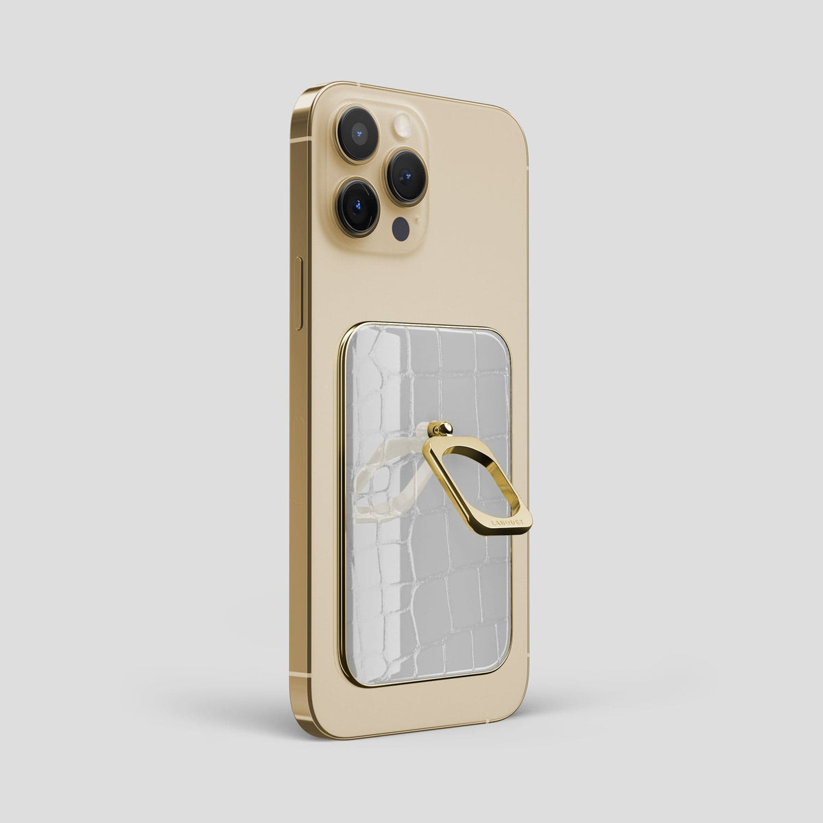 White MagSafe Ring iPhone 13 Pro Max with Gold Metal -1 | White-Gold