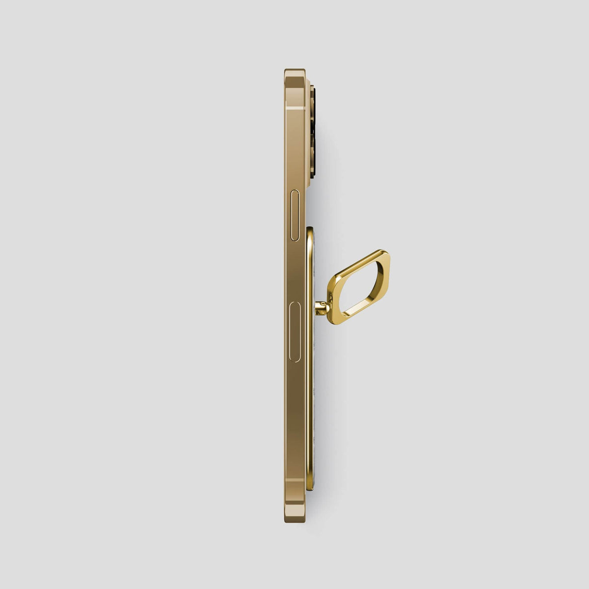 White MagSafe Ring iPhone 13 Pro Max with Gold Metal -3 | White-Gold