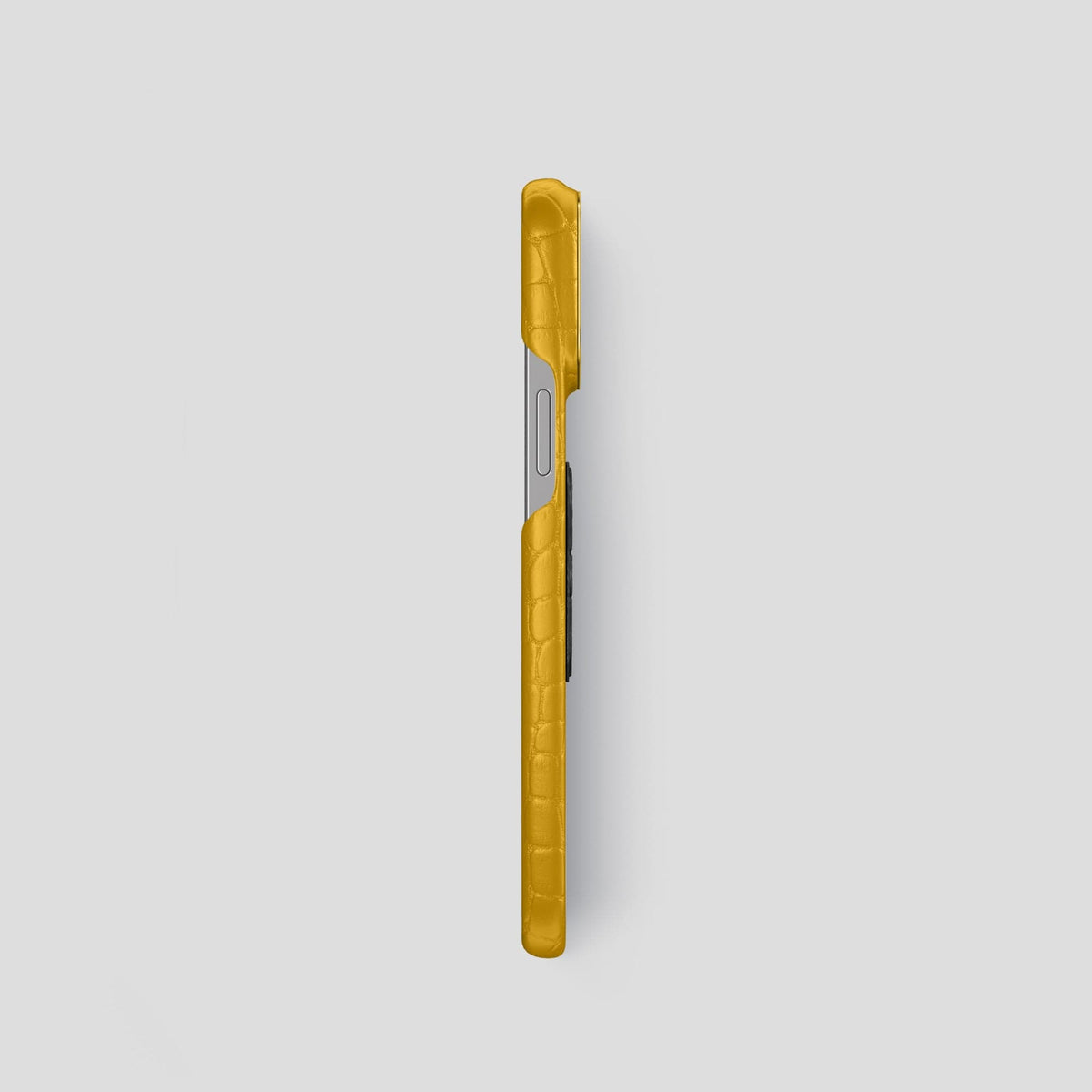 Yellow iPhone 13 Pro Classic Case Alligator with Gold Metal -3 | Yellow-Gold