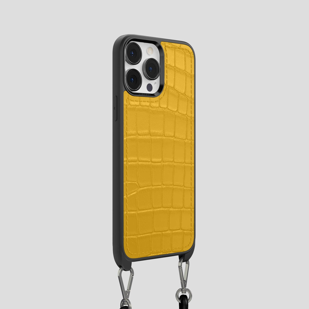 Yellow iPhone 13 Pro Crossbody Sport Case Alligator -2 | Yellow