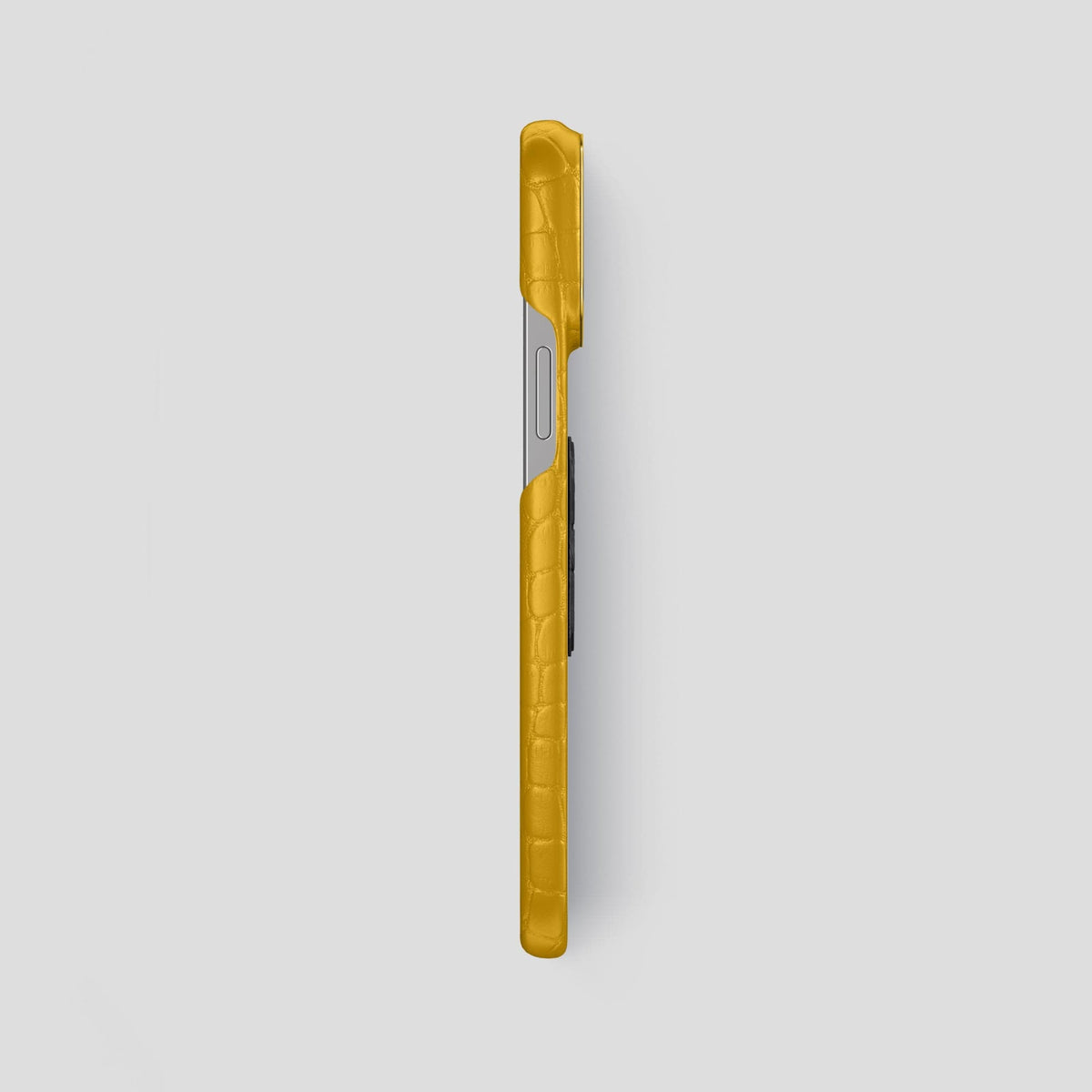 Yellow iPhone 13 Pro Max Classic Case Alligator with Gold Metal -3 | Yellow-Gold
