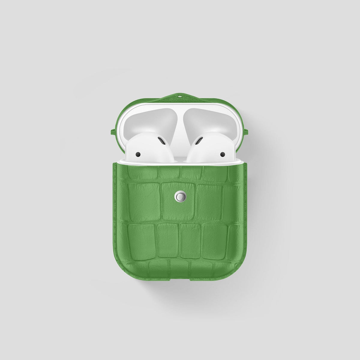 Apple-Green AirPods Cover Alligator -1 | Apple-Green