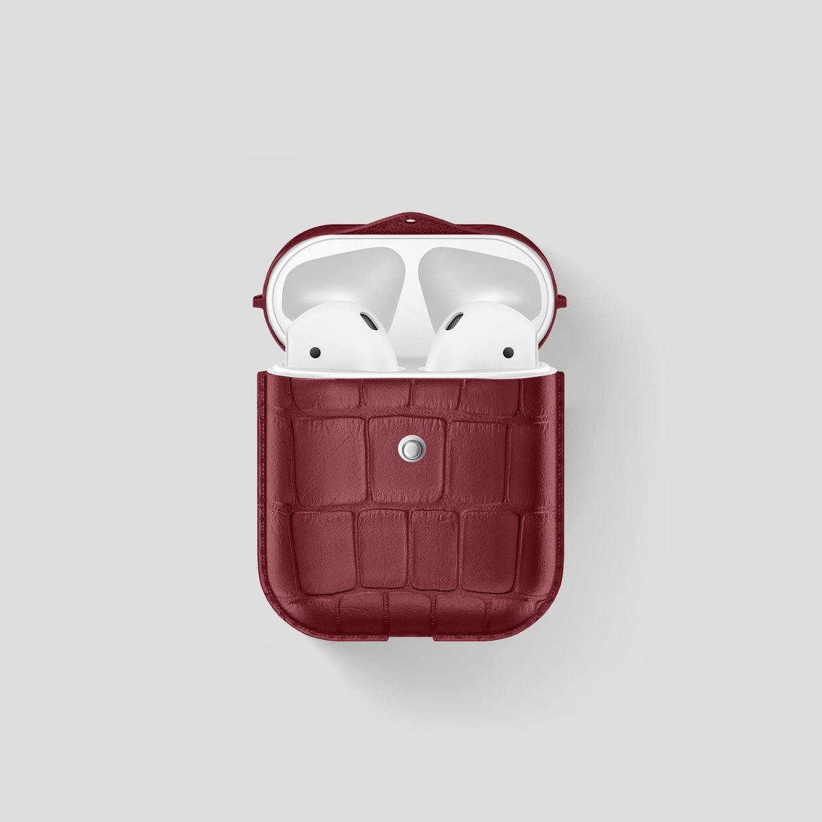 Burgundy AirPods Cover Alligator -1 | Burgundy
