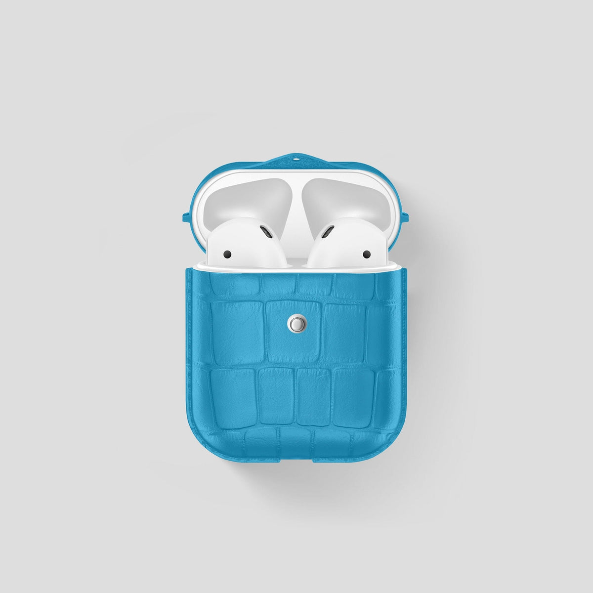 Curaçao-Blue AirPods Cover Alligator -1 | Curaçao-Blue