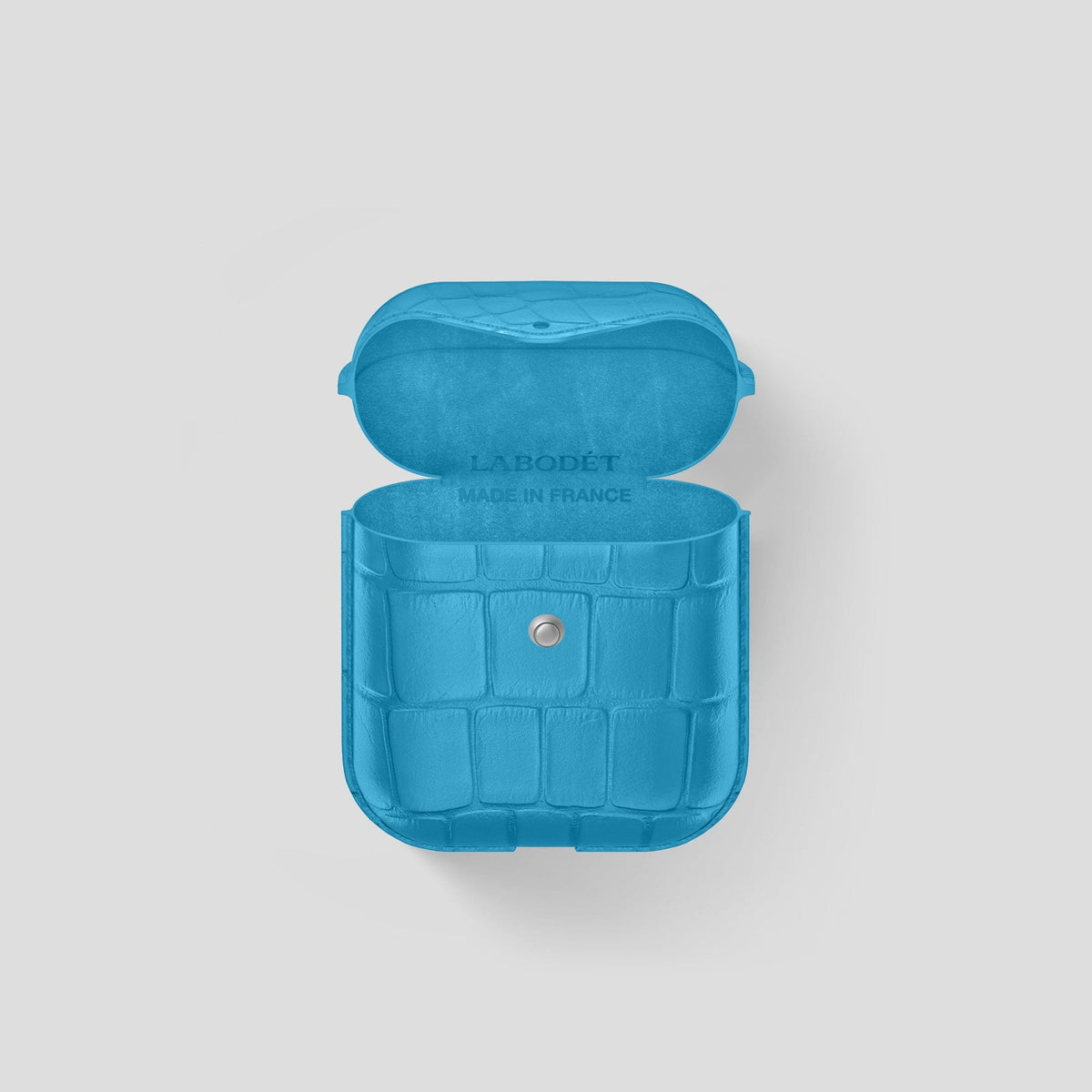 Curaçao-Blue AirPods Cover Alligator -4 | Curaçao-Blue