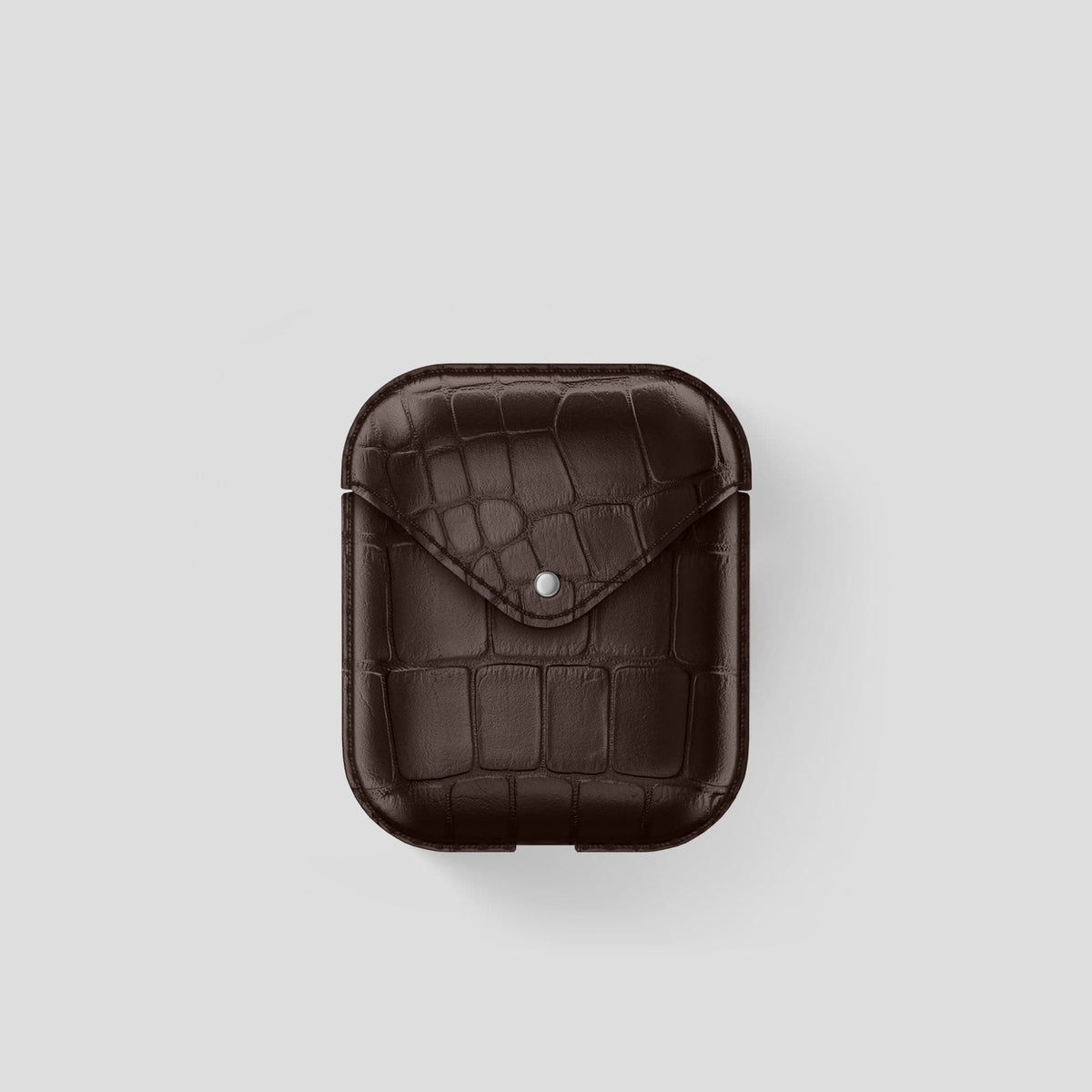Dark Brown AirPods Cover Alligator -2 | Dark-Brown