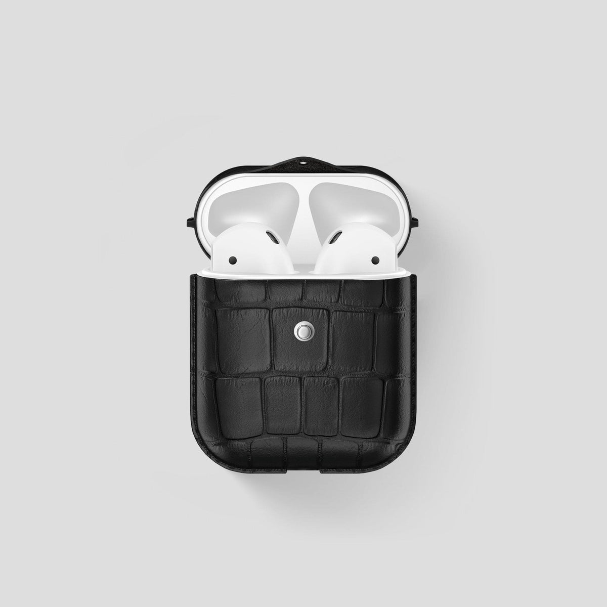 Black AirPods Cover Alligator -1 | Black