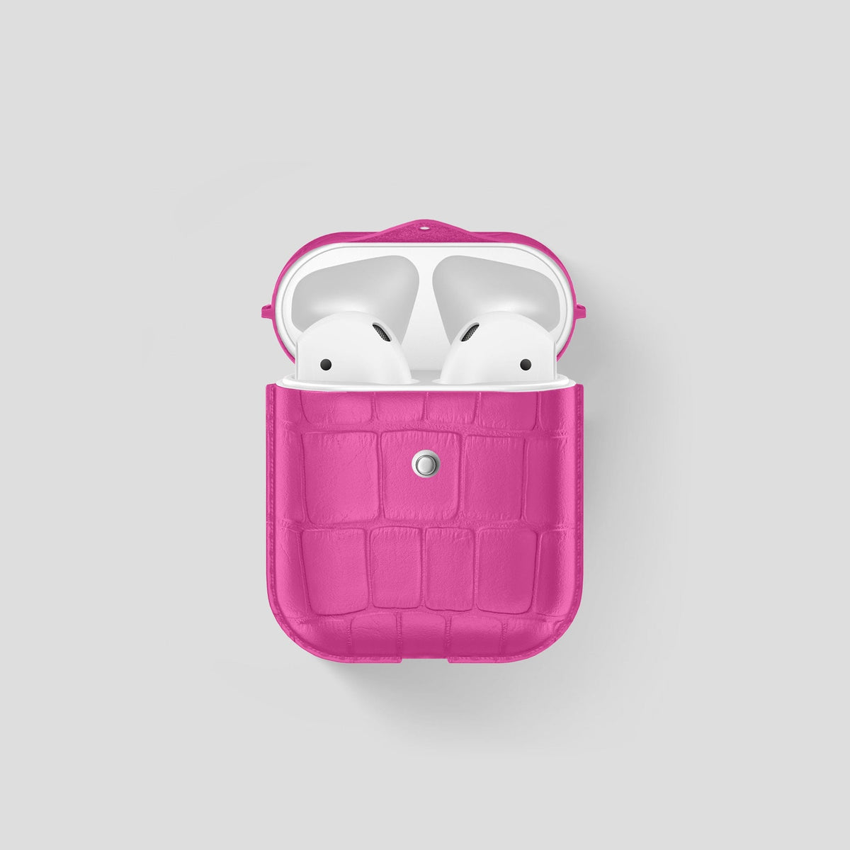 Fuchsia AirPods Cover Alligator -1 | Fuchsia
