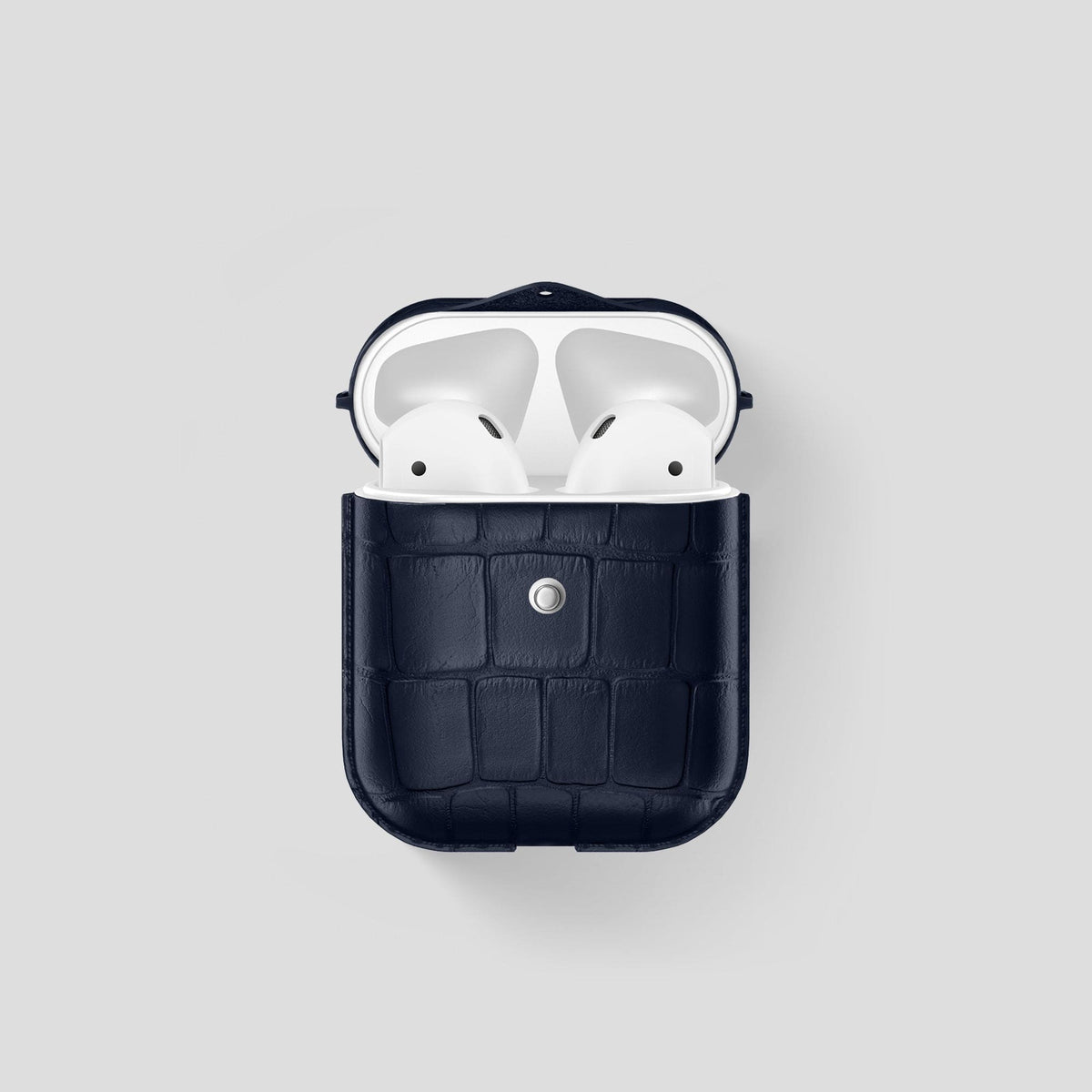 Navy Blue AirPods Cover Alligator -1 | Navy-Blue
