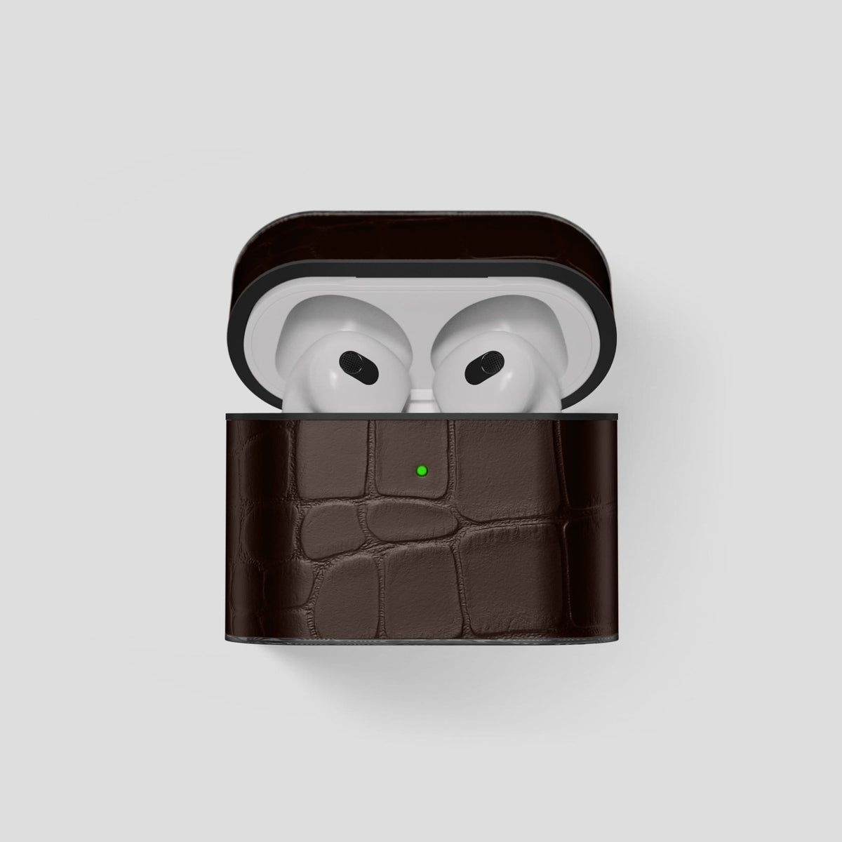 Dark-Brown AirPods 3 Case Carbon Alligator -1 | Dark-Brown
