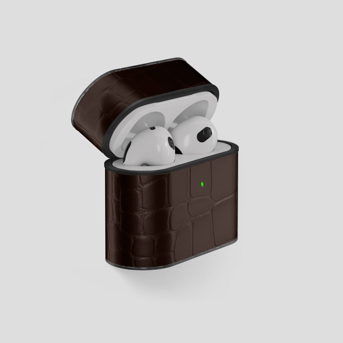 Dark-Brown AirPods 3 Case Carbon Alligator -7 | Dark-Brown