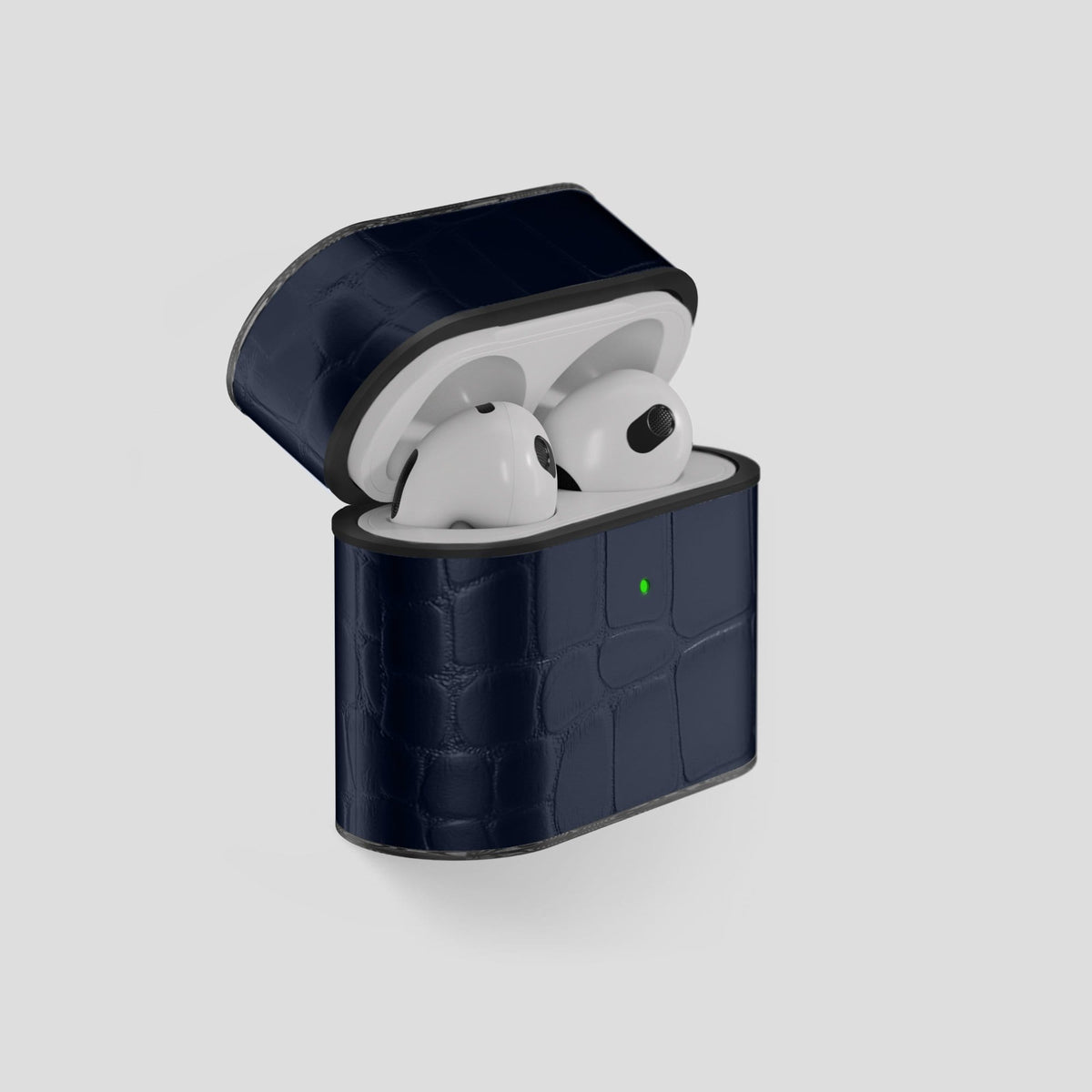 Navy Blue AirPods 3 Case Carbon Alligator -7 | Navy-Blue