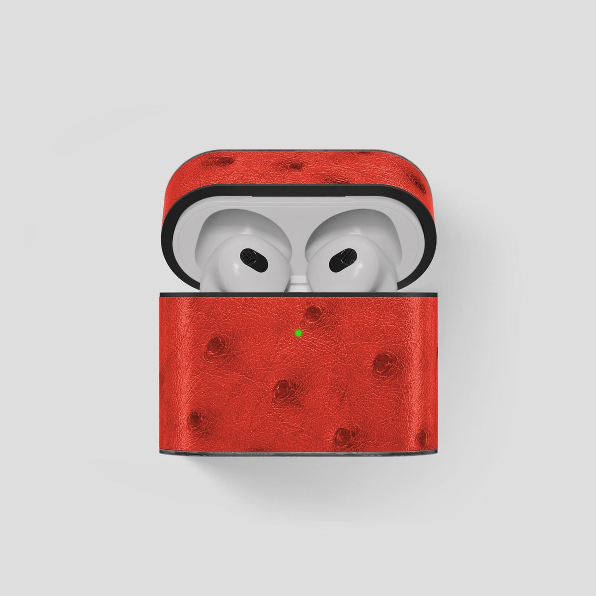 Flame-Red AirPods 3 Case Carbon Ostrich -1 | Flame-Red