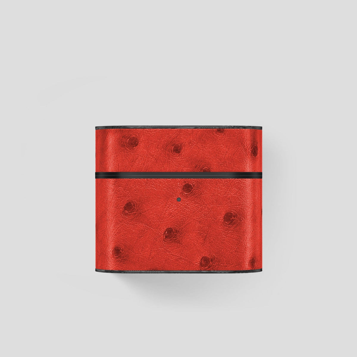 Flame-Red AirPods 3 Case Carbon Ostrich -2 | Flame-Red