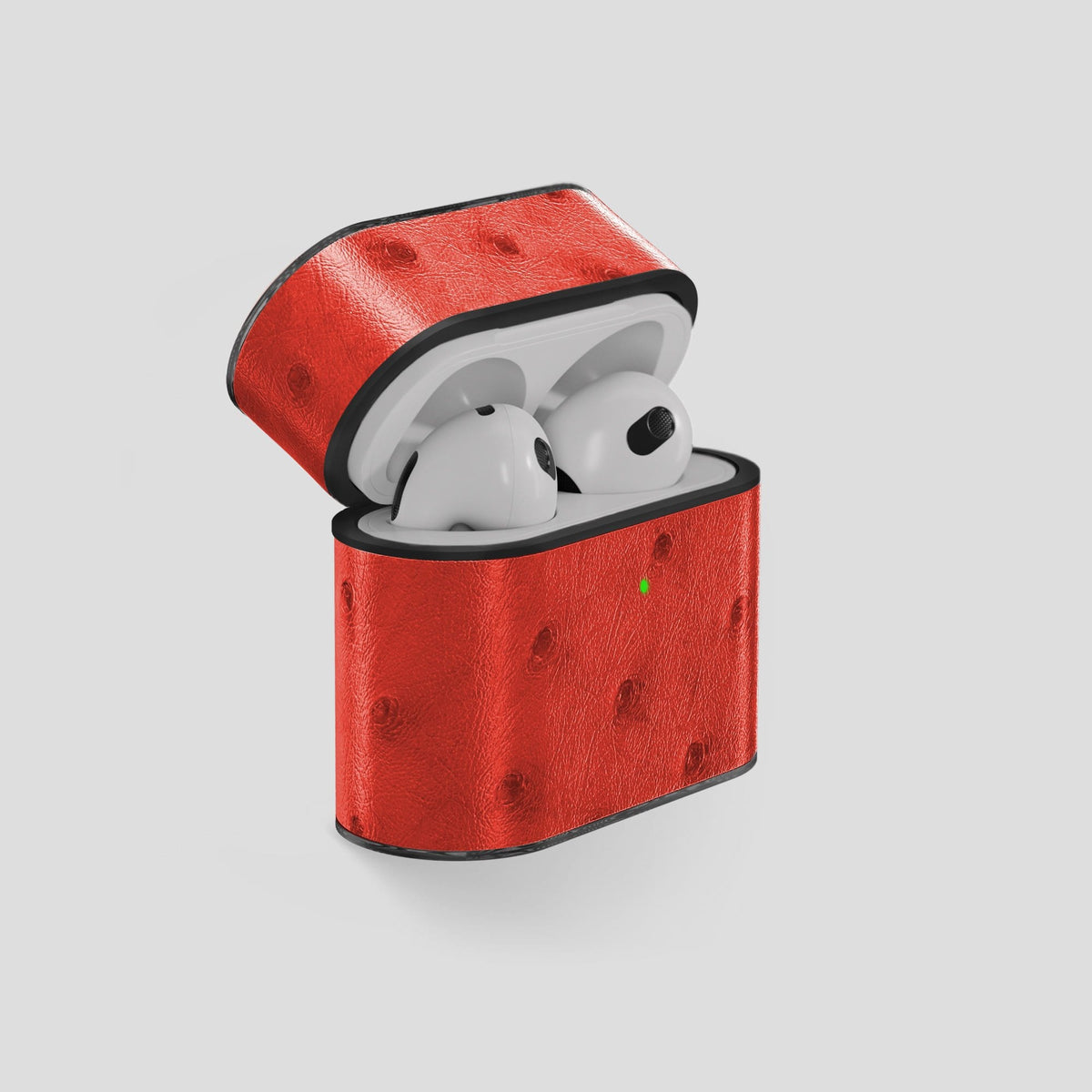 Flame-Red AirPods 3 Case Carbon Ostrich -7 | Flame-Red