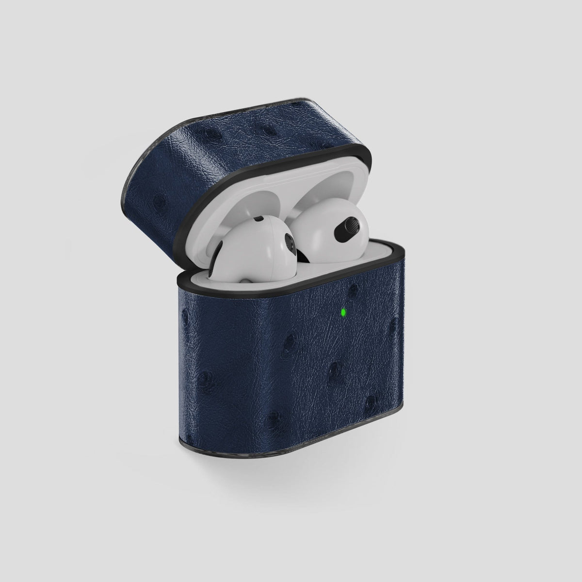 Navy Blue AirPods 3 Case Carbon Ostrich -7 | Navy-Blue