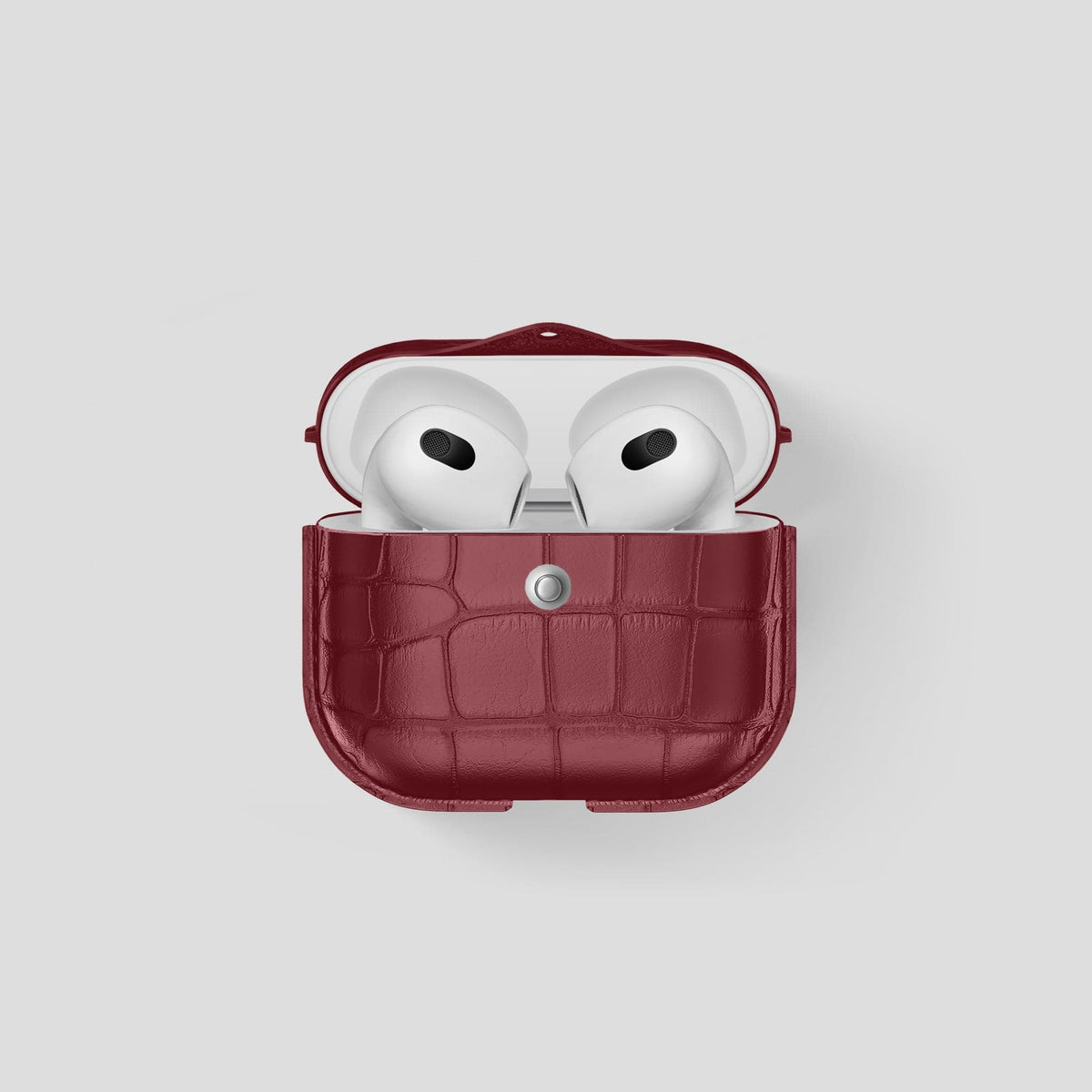 Burgundy AirPods 3 Cover Alligator -1 | Burgundy