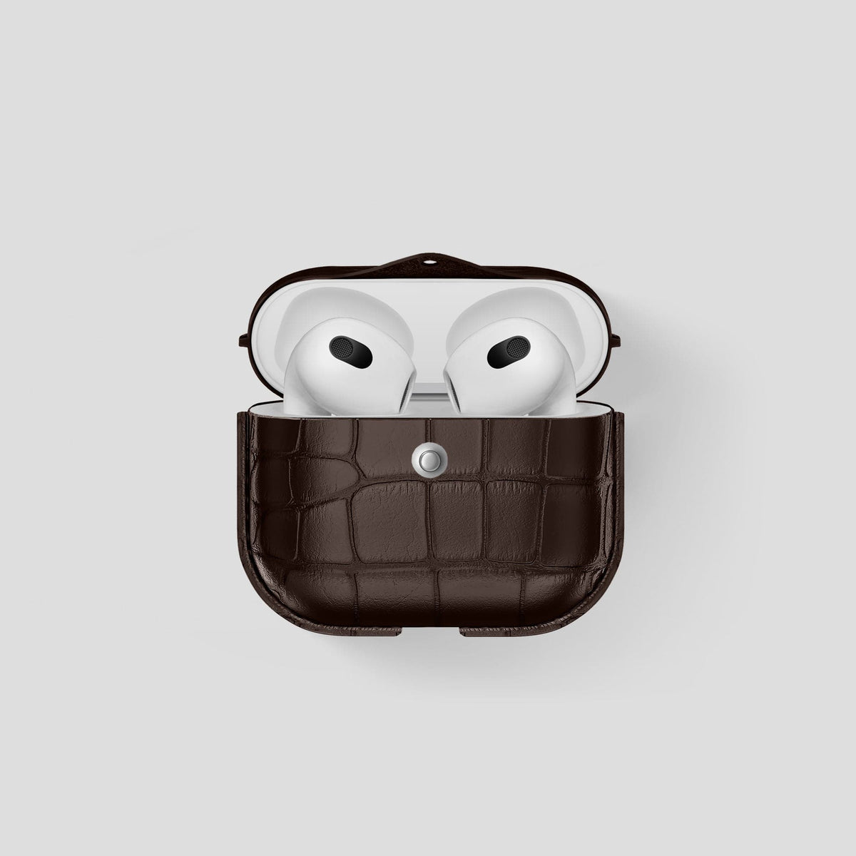 Dark Brown AirPods 3 Cover Alligator -1 | Dark-Brown