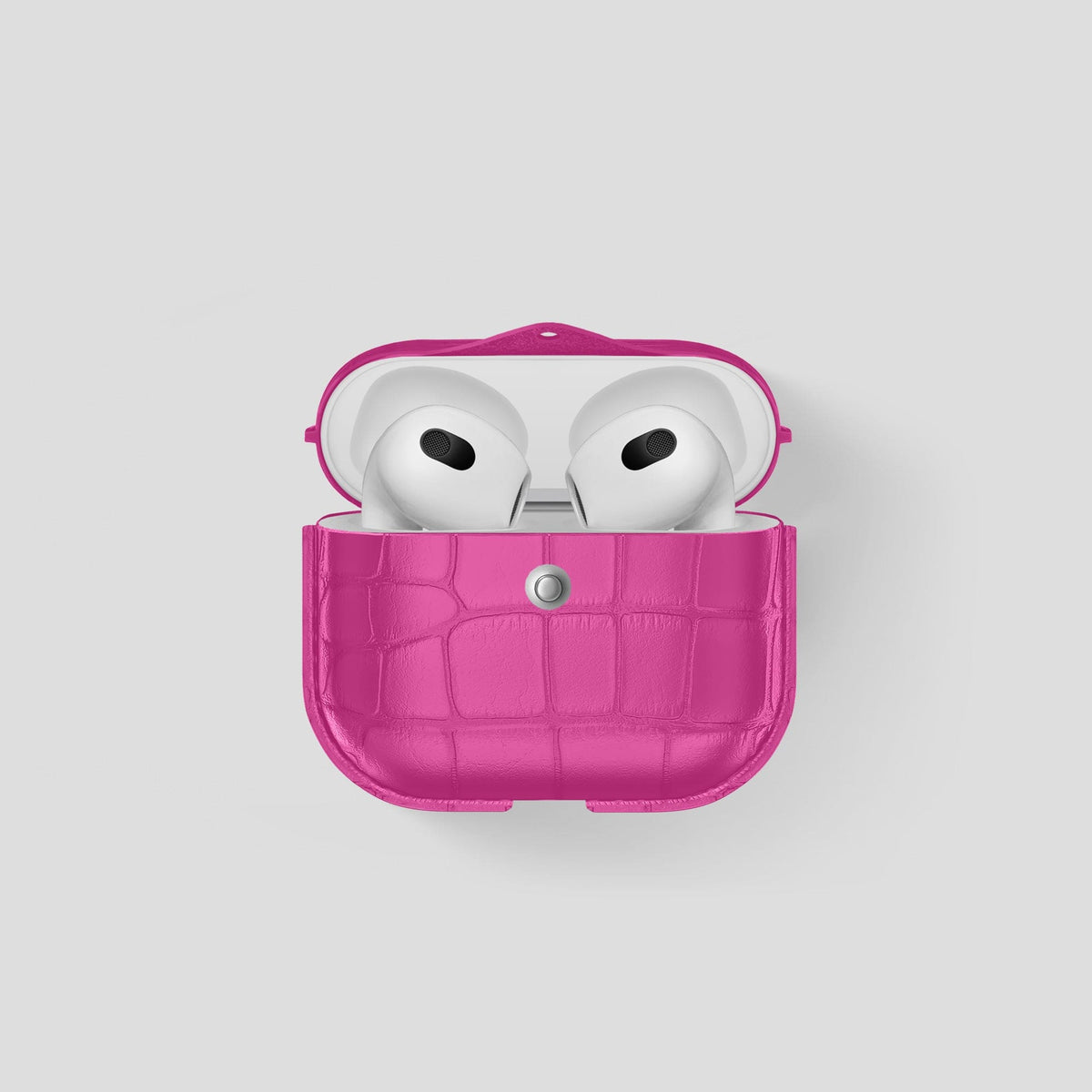 Fuchsia AirPods 3 Cover Alligator -1 | Fuchsia