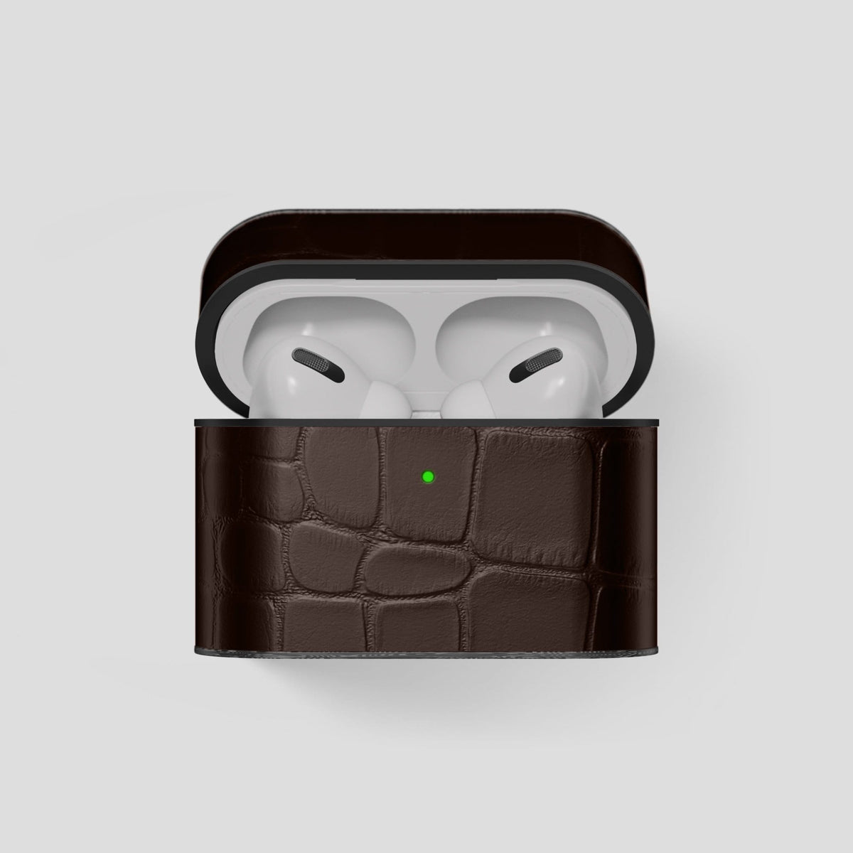 Dark-Brown AirPods Pro Case Carbon Alligator -1 | Dark-Brown