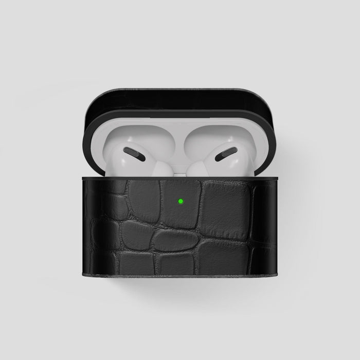 Black AirPods Pro Case Carbon Alligator -1 | Black