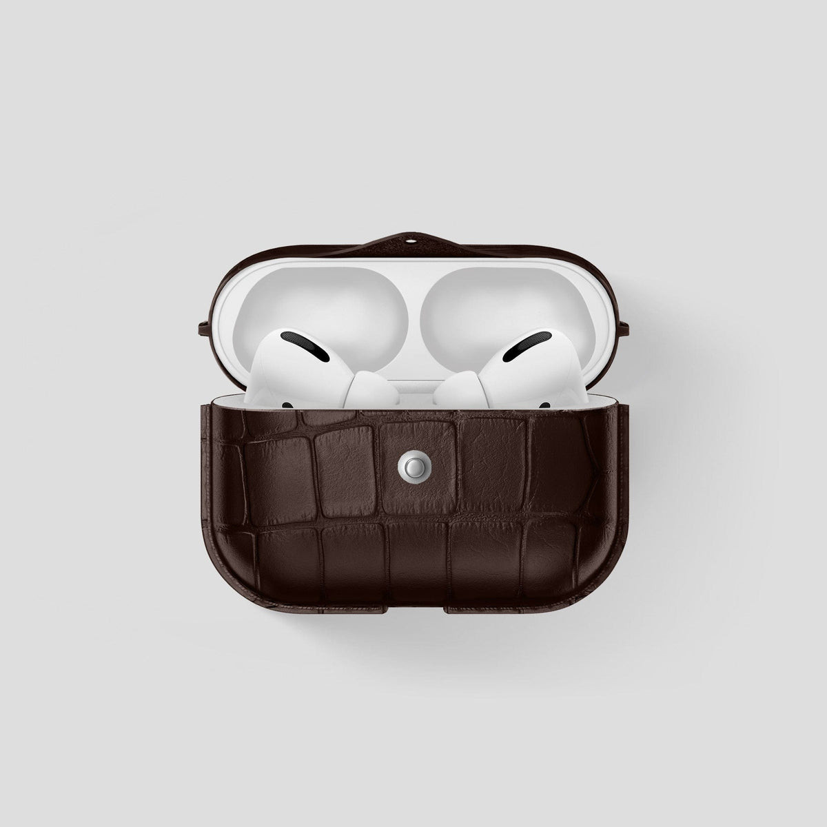Dark Brown AirPods Pro Cover Alligator -1 | Dark-Brown