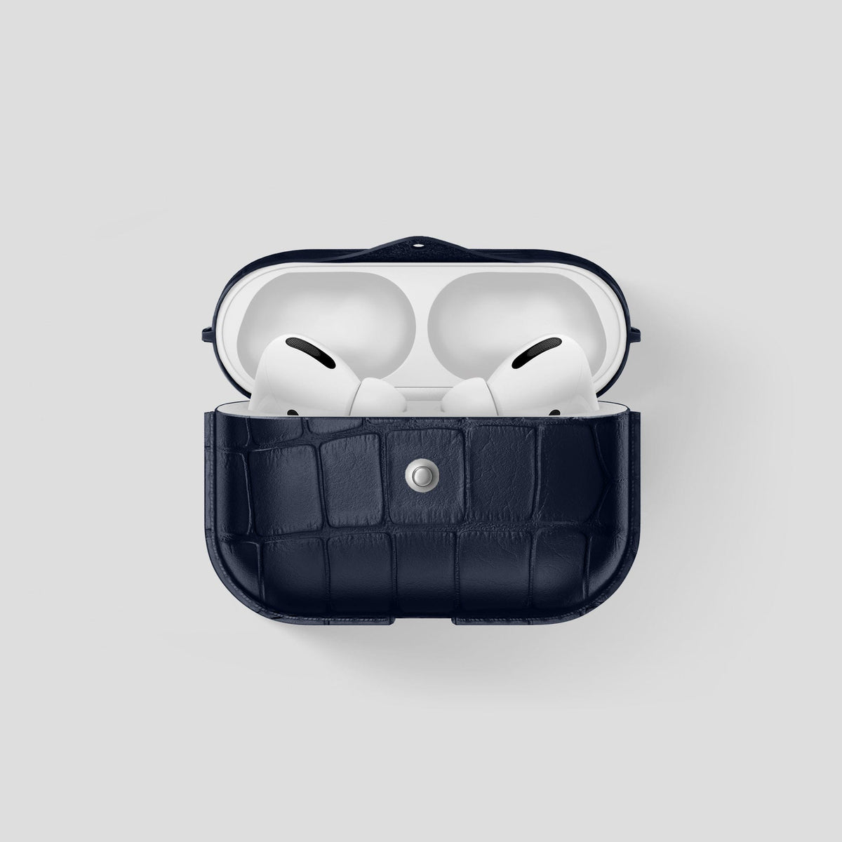 Navy Blue AirPods Pro Cover Alligator -1 | Navy-Blue