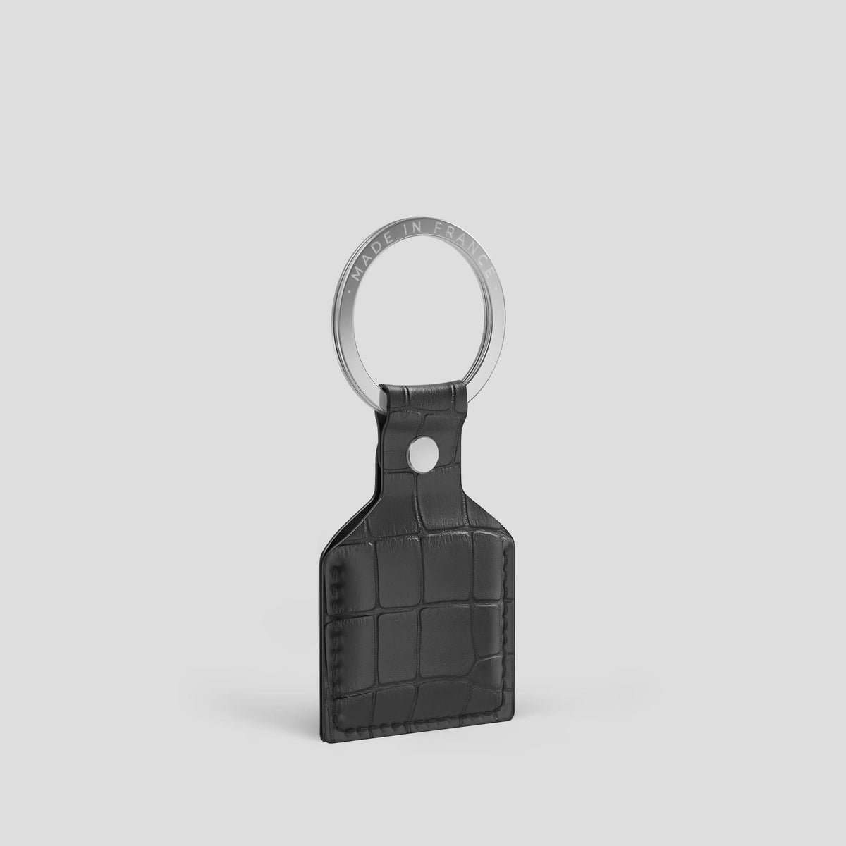 Grey AirTag Alligator with Steel Metal -4 | Grey-Steel