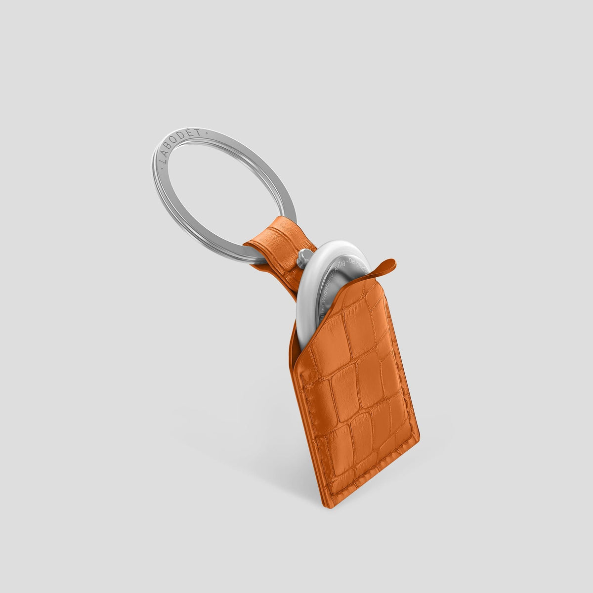 Orange AirTag Alligator with Steel Metal -2 | Orange-Steel