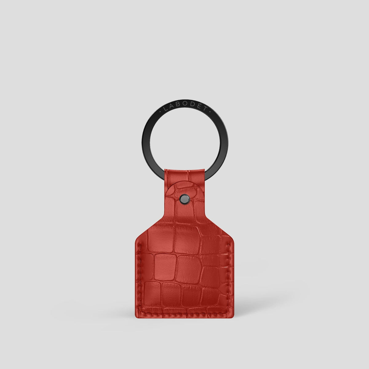 Red AirTag Alligator with Black Metal -1 | Red-Black