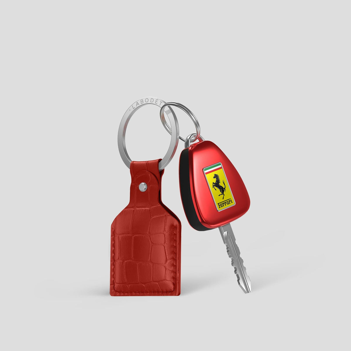 Red AirTag Alligator with Steel Metal -3 | Red-Steel