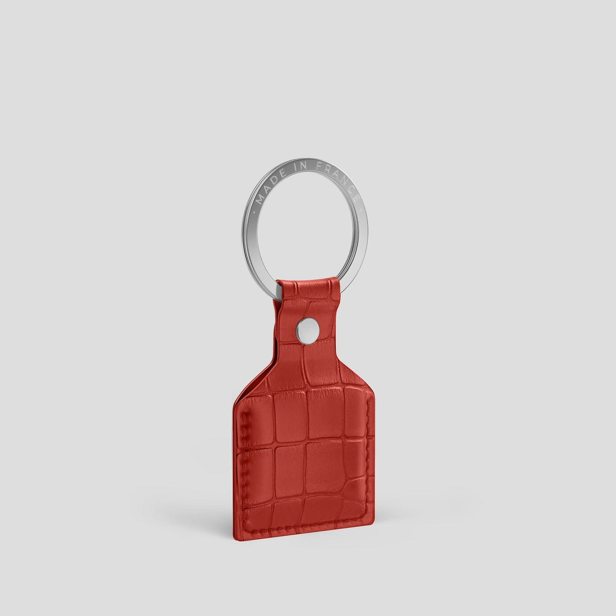 Red AirTag Alligator with Steel Metal -4 | Red-Steel