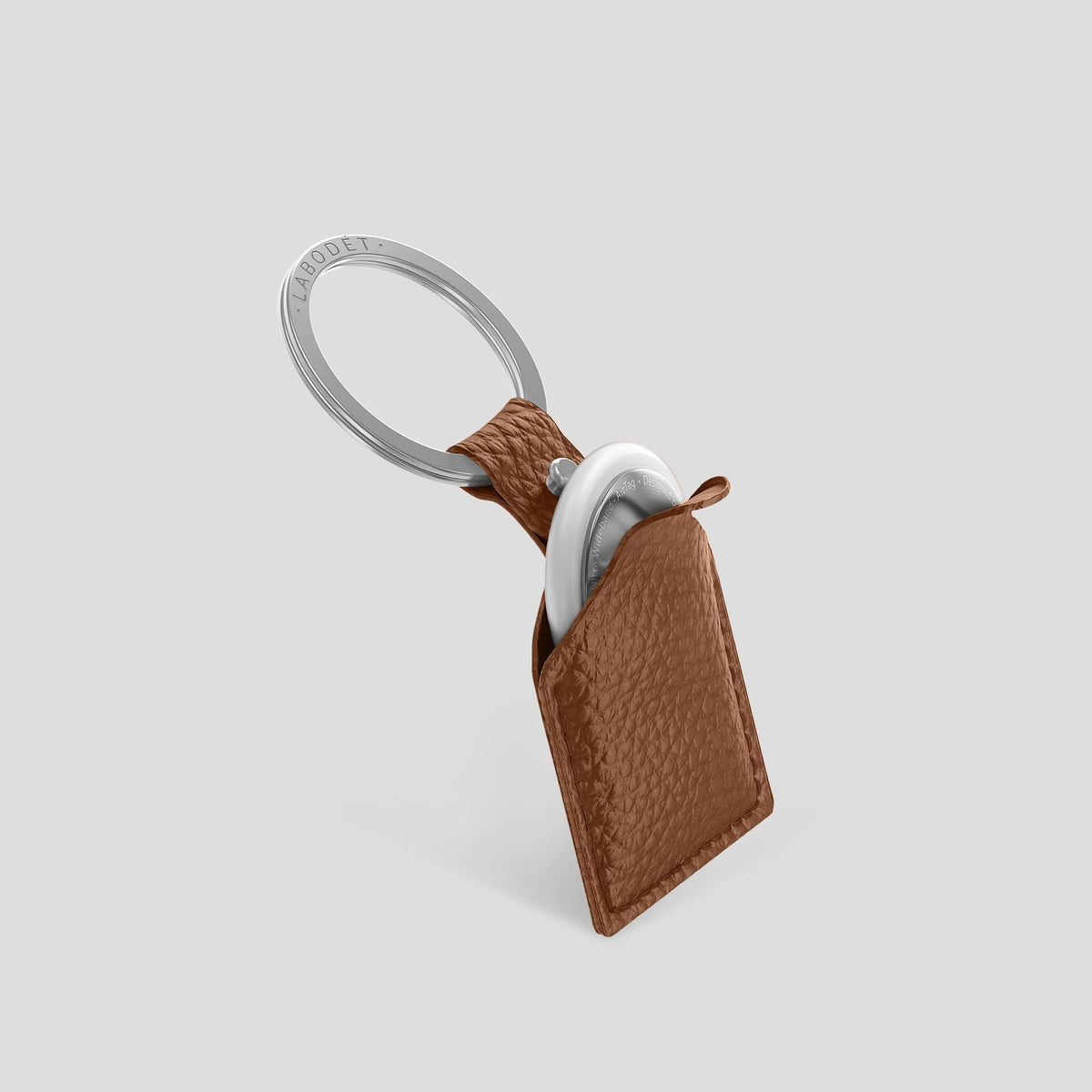 Caramel AirTag Calf with Steel Metal -2 | Caramel-Steel