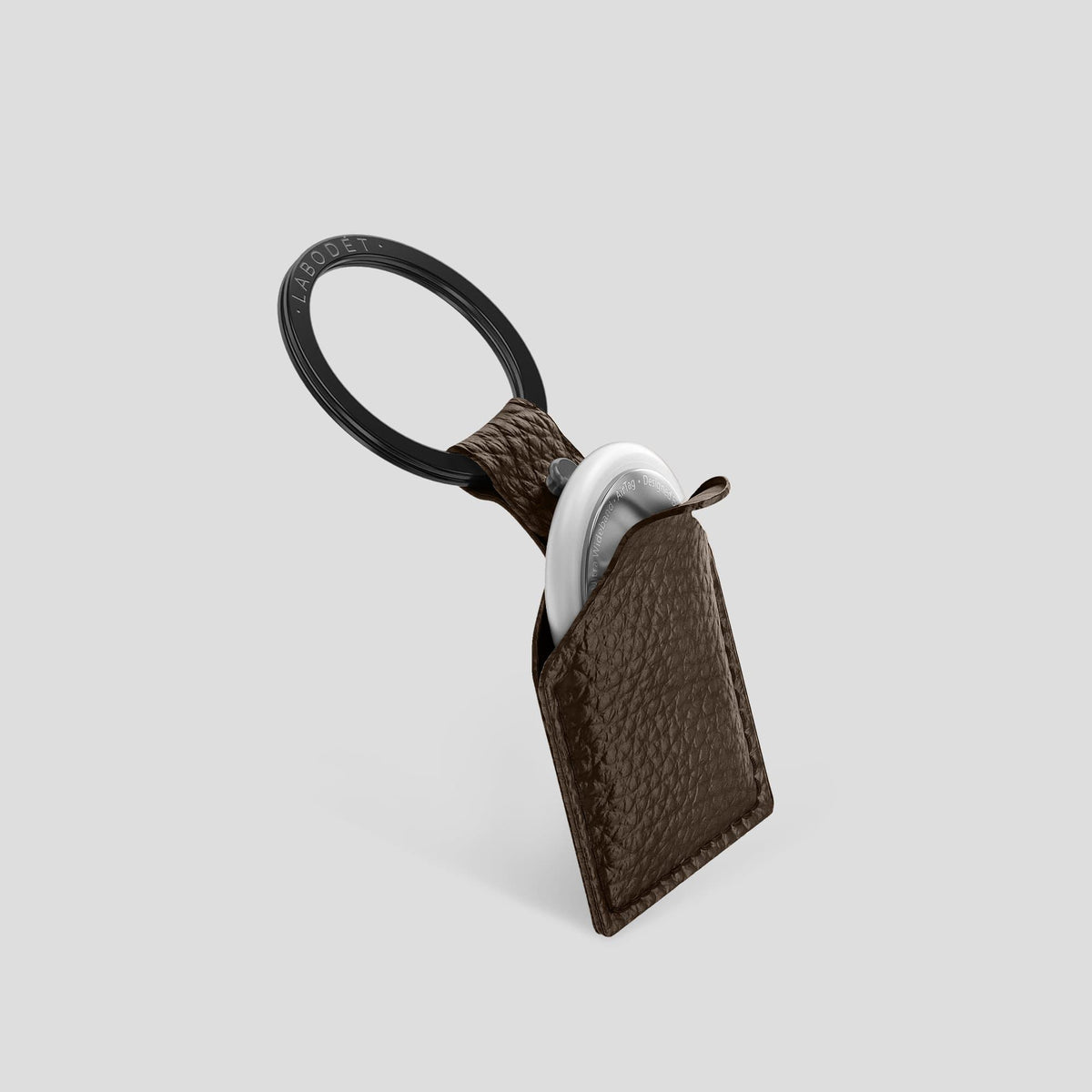 Dark Brown AirTag Calf with Black Metal -2 | Dark-Brown-Black