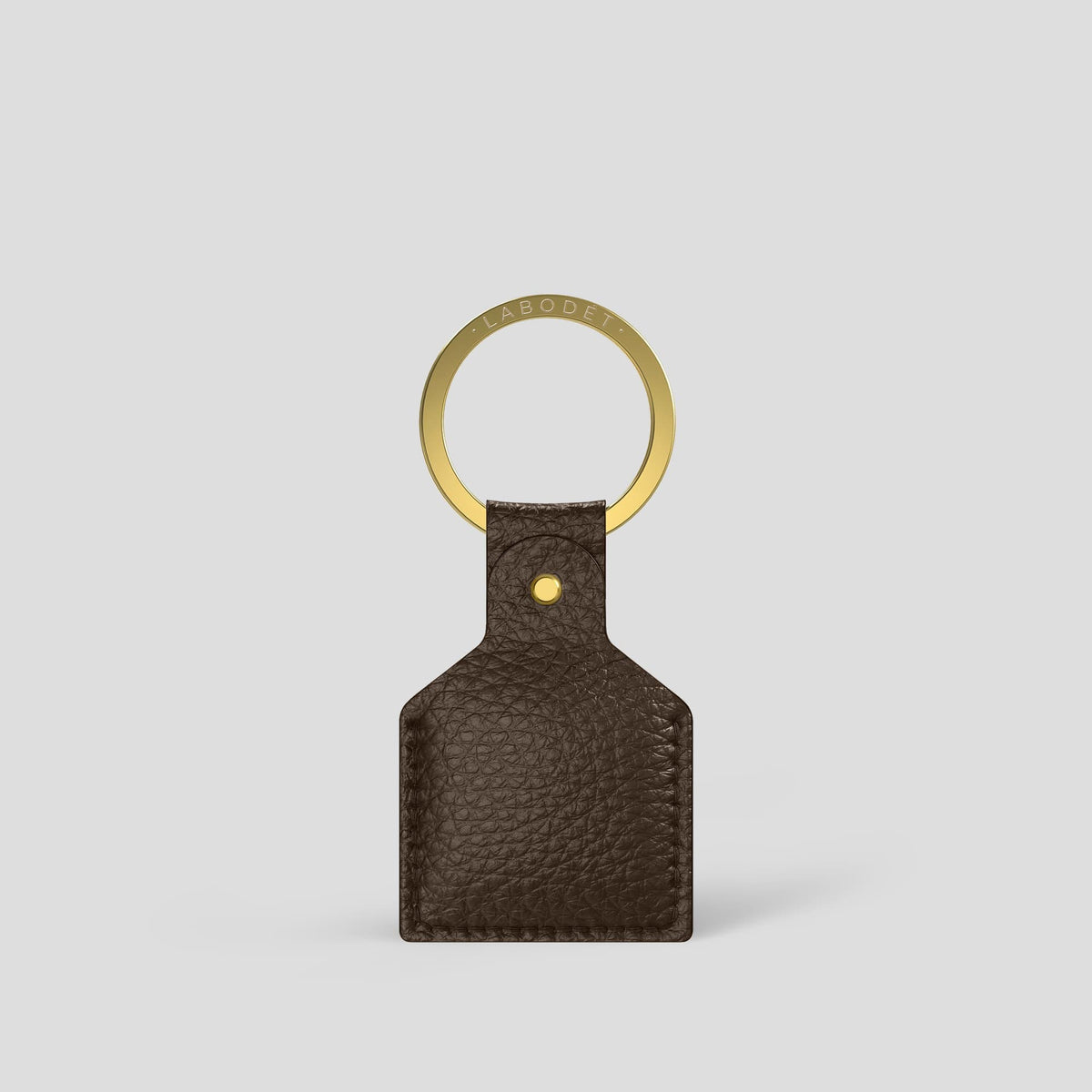 Dark Brown AirTag Calf with Gold Metal -1 | Dark-Brown-Gold