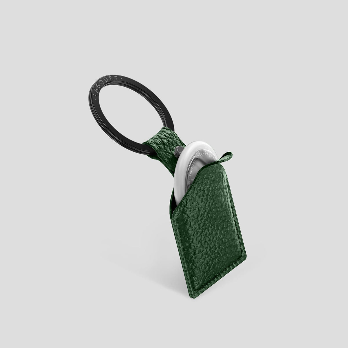 Dark Green AirTag Calf with Black Metal -2 | Dark-Green-Black