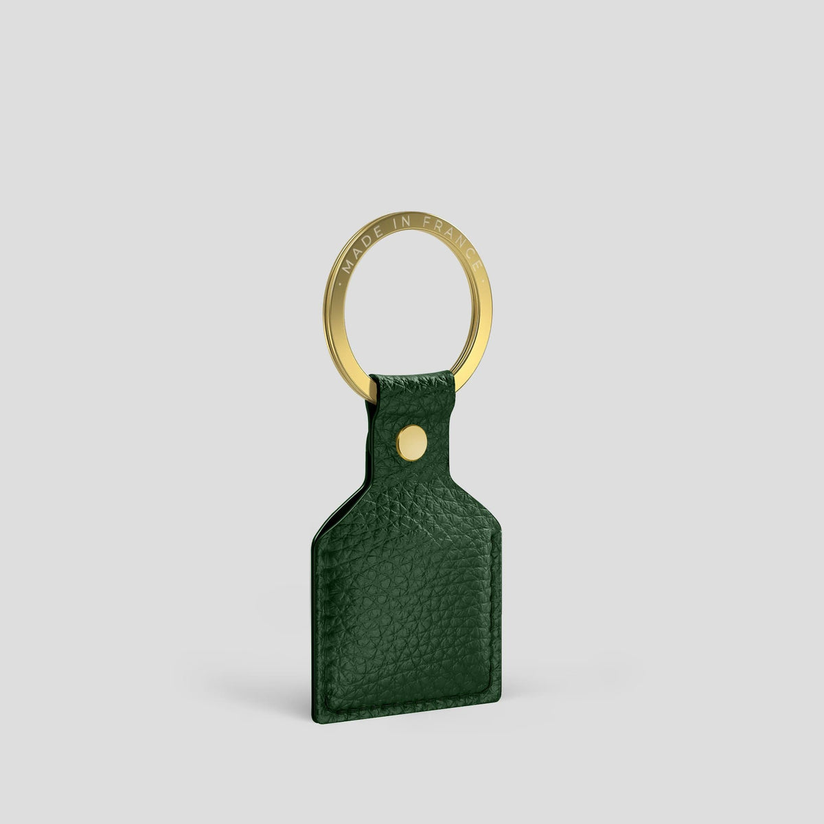 Dark Green AirTag Calf with Gold Metal -4 | Dark-Green-Gold